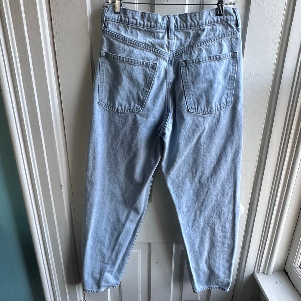 GAP Barrel Jeans High Rise Light Wash Denim Size 28 Tall - Picture 4 of 8